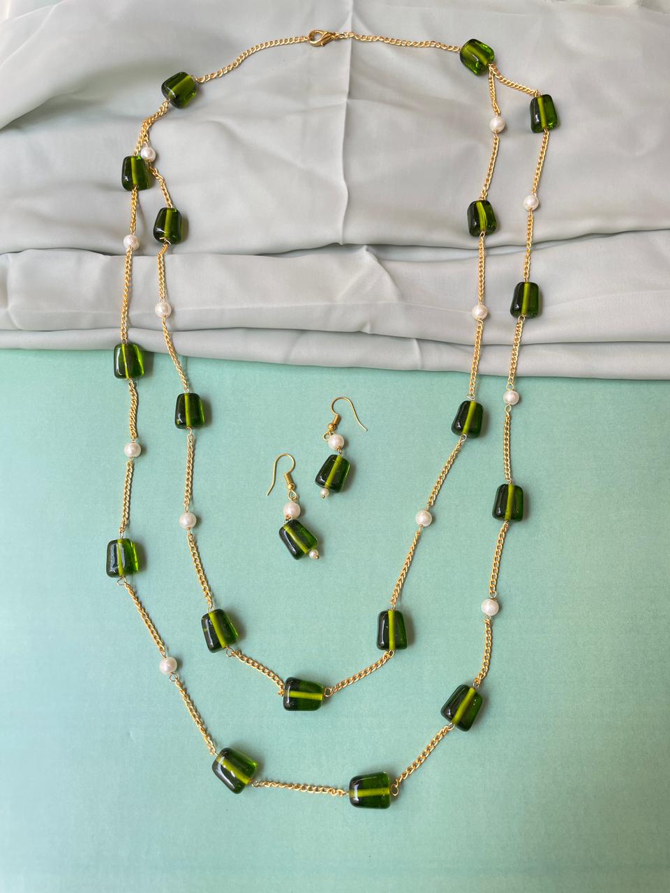 Green Stone Dailywear Mala - Abdesignsjewellery
