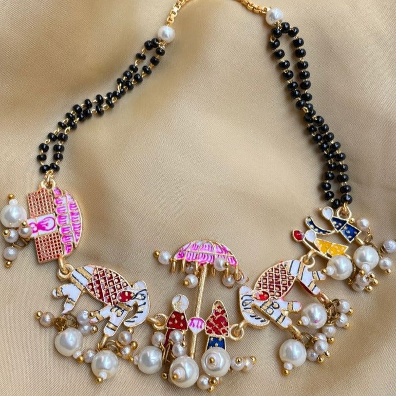 HandPaint Doli Hand Mangalsutra Bracelet - Abdesignsjewellery