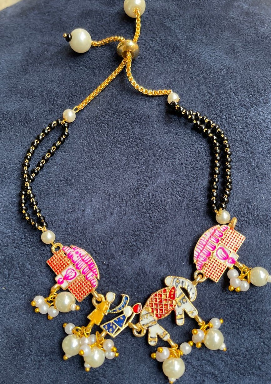 Hand Paint Doli Hand Mangalsutra - Abdesignsjewellery
