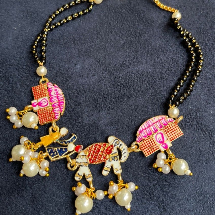 Hand Paint Doli Hand Mangalsutra - Abdesignsjewellery