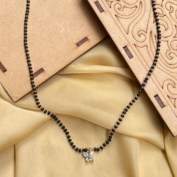 Cute American Diamond Butterfly Mangalsutra - Abdesignsjewellery