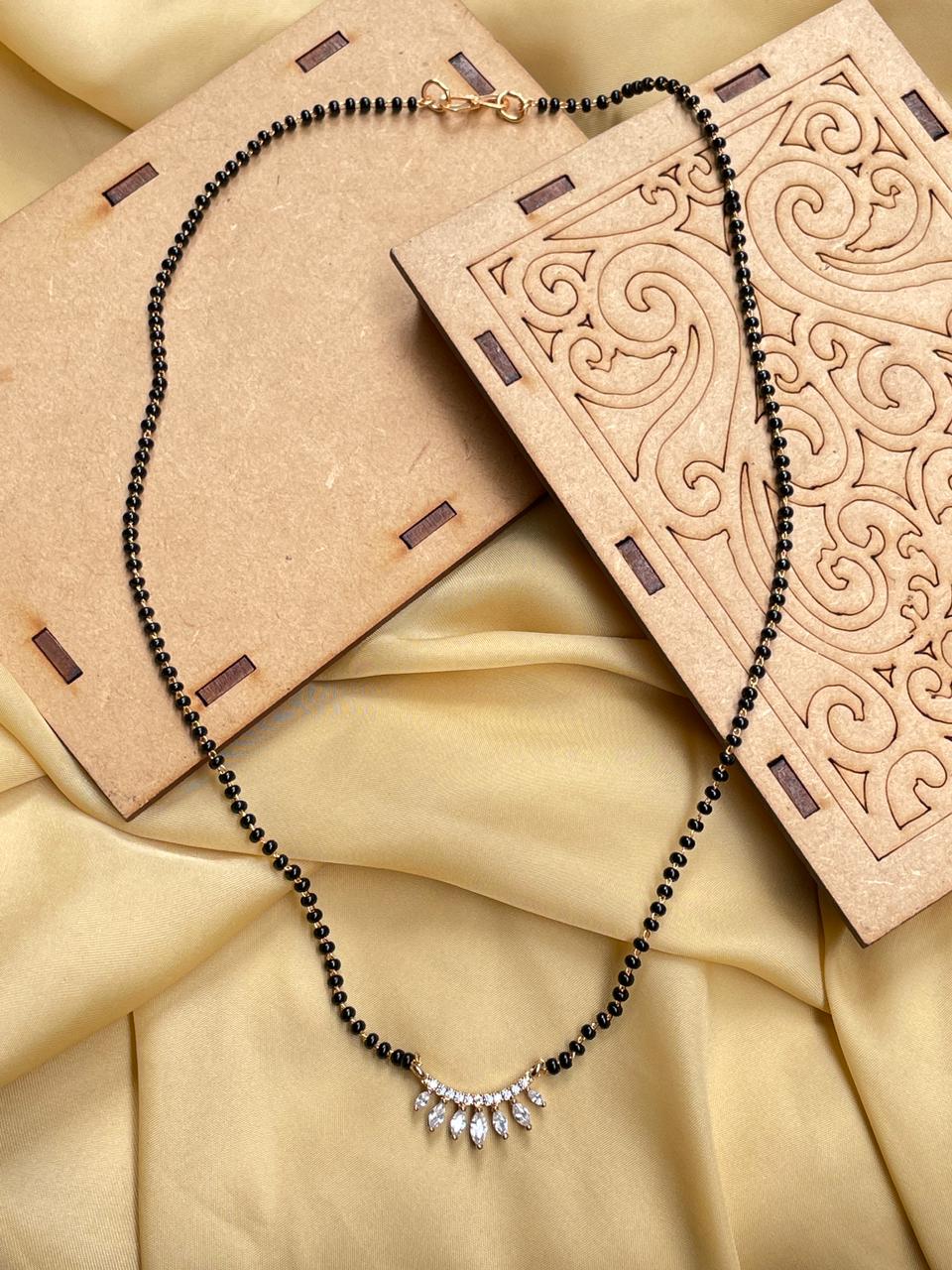 Charming Gold AD Stone Mangalsutra - Abdesignsjewellery