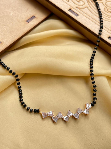 Rose Gold Fancy American Diamond Mangalsutra