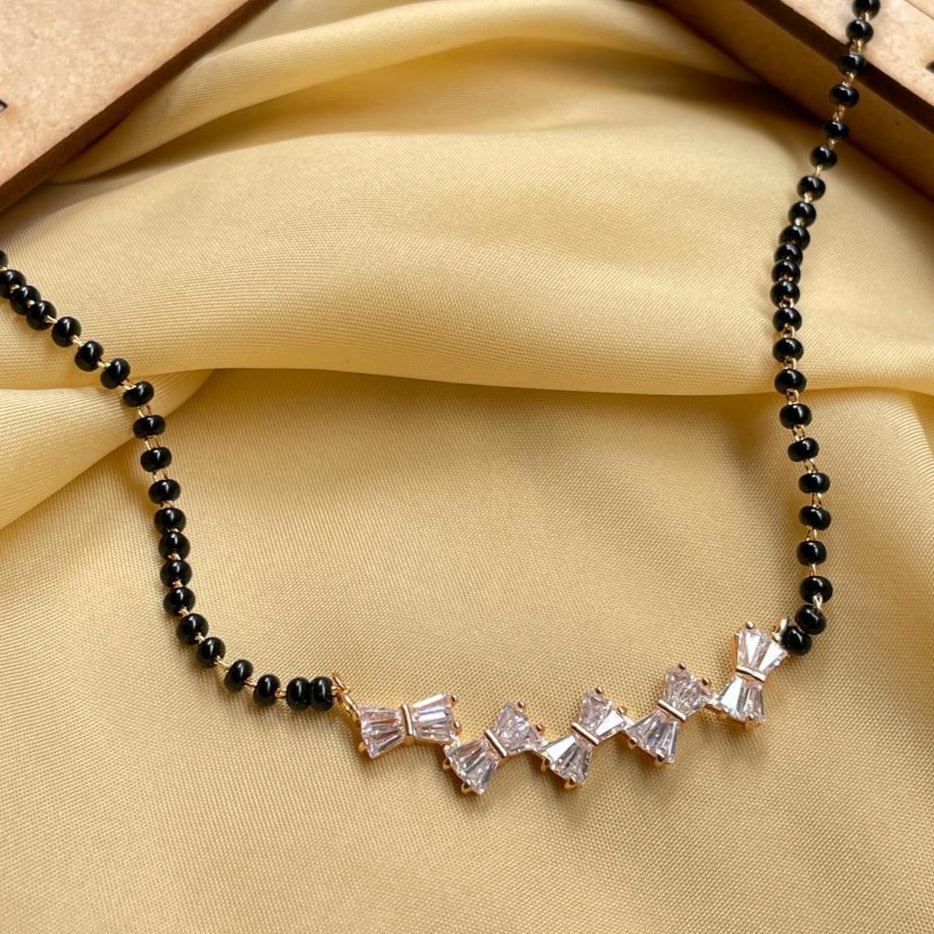 Fancy American Diamond Mangalsutra - Abdesignsjewellery