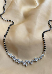 Thumbnail for Elegant Silver Swarovski Diamond Mangalsutra