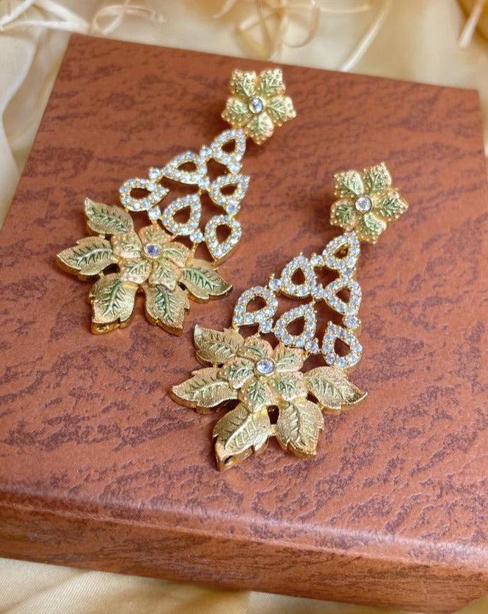 Beautiful Gold Plating AD Earring - Abdesignsjewellery