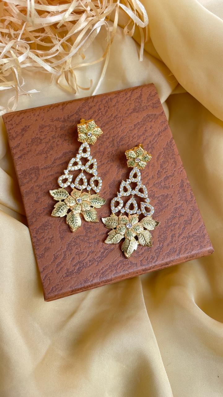 Beautiful Gold Plating AD Earring