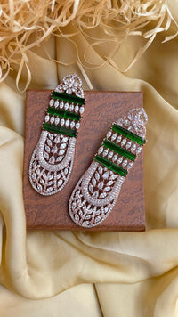 Thumbnail for Gorgeous Green American Diamond Earrings - Abdesignsjewellery
