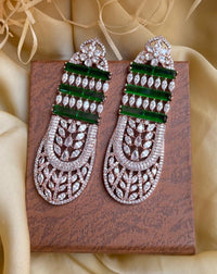 Thumbnail for Gorgeous Green American Diamond Earrings