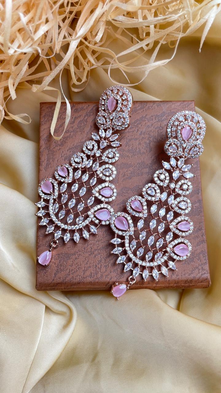 earrings american diamond for women  Trink Wink Jewels