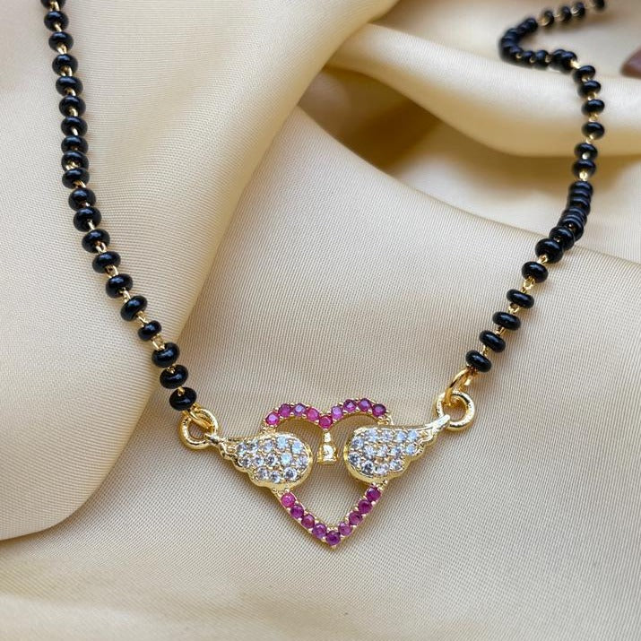 American Diamond Heart Mangalsutra