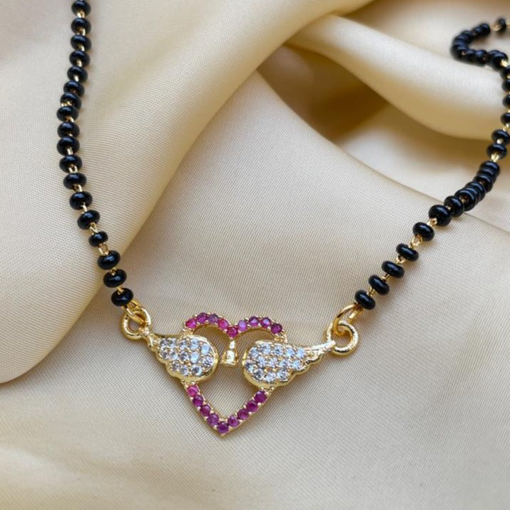 American Diamond Heart Mangalsutra