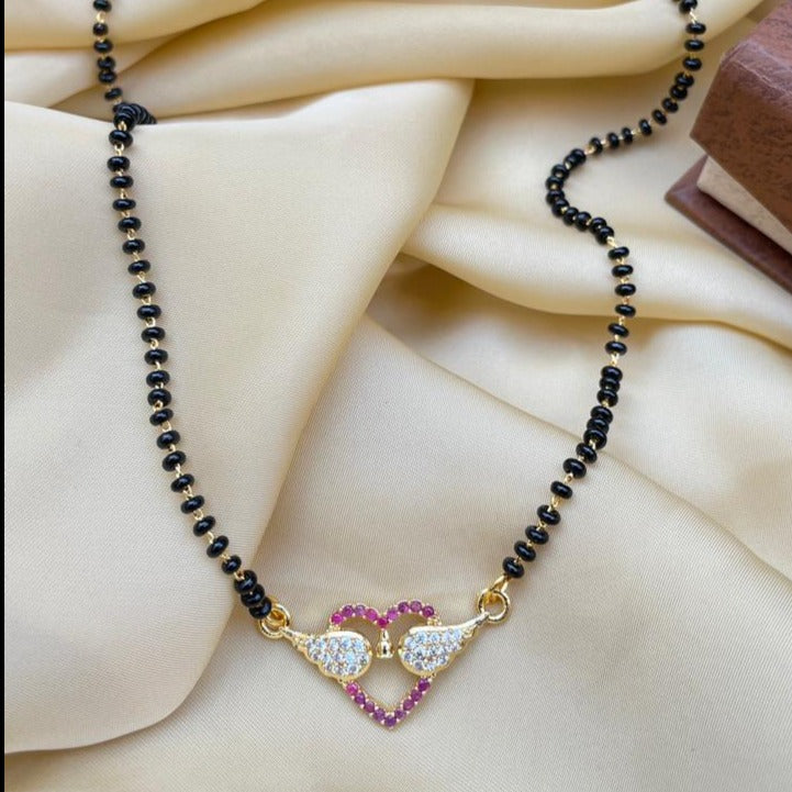 American Diamond Heart Mangalsutra