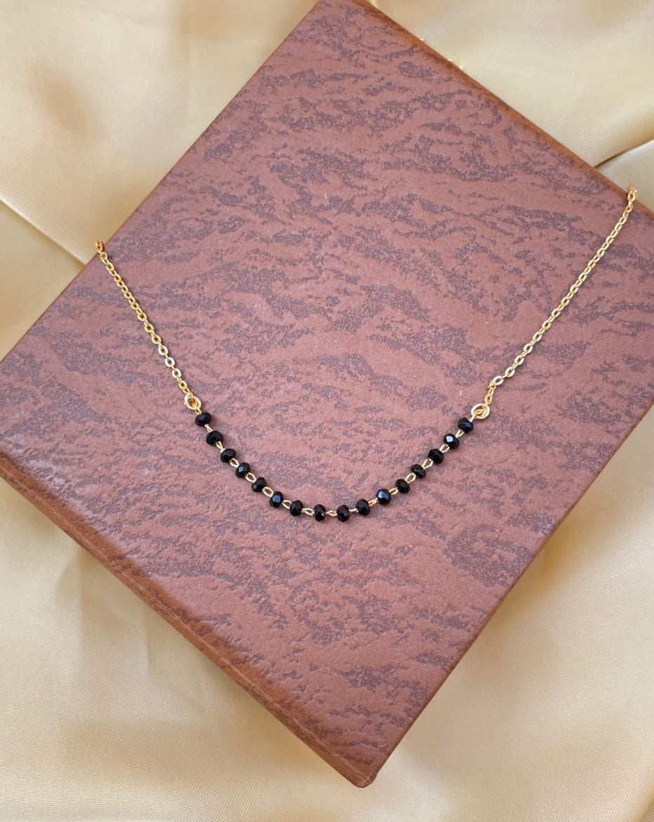 Surbhi Chandna Ishqbaaaz Inspired Golden Plating Mangalsutra - Abdesignsjewellery