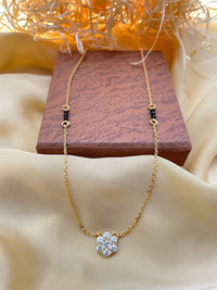 Thumbnail for Beautiful Diamond Flower Mangalsutra - Abdesignsjewellery
