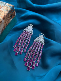 Thumbnail for Elegant Pink CZ Earrings