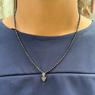 German Silver Oxidised sweetheart Mangalsutra - Abdesignsjewellery