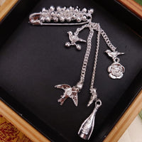 Thumbnail for Classic German Silver Plated Saree Pin - Abdesignsjewellery