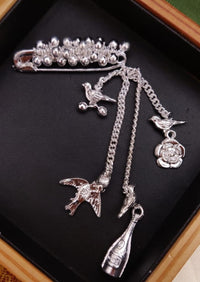Thumbnail for Classic German Silver Plated Saree Pin - Abdesignsjewellery