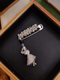 Thumbnail for Dancing Doll German Silver Plated Saree Pin