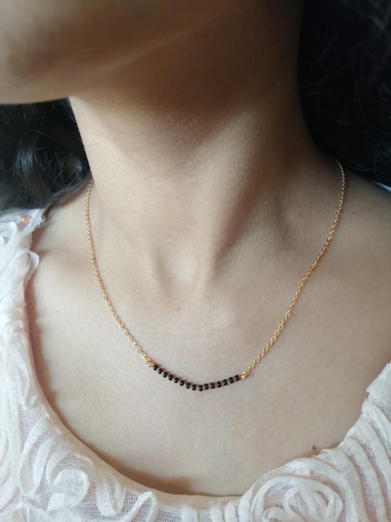 Surbhi Chandna Ishqbaaaz Inspired Golden Plating Mangalsutra - Abdesignsjewellery