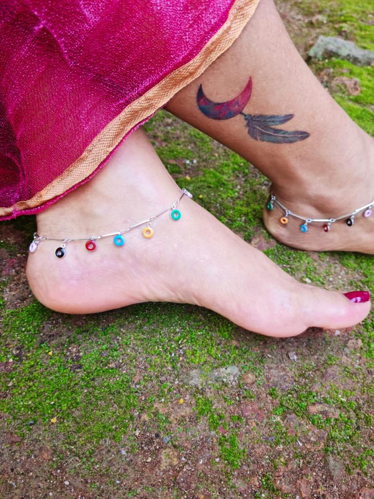 Colourful Round Doughnut Anklet - Abdesignsjewellery
