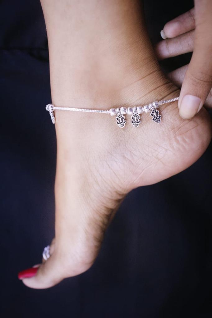 Elegant Floral Drop Anklet - Abdesignsjewellery