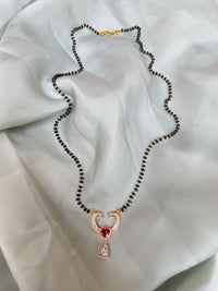 Thumbnail for Half Heart American Diamond Mangalsutra - Abdesignsjewellery
