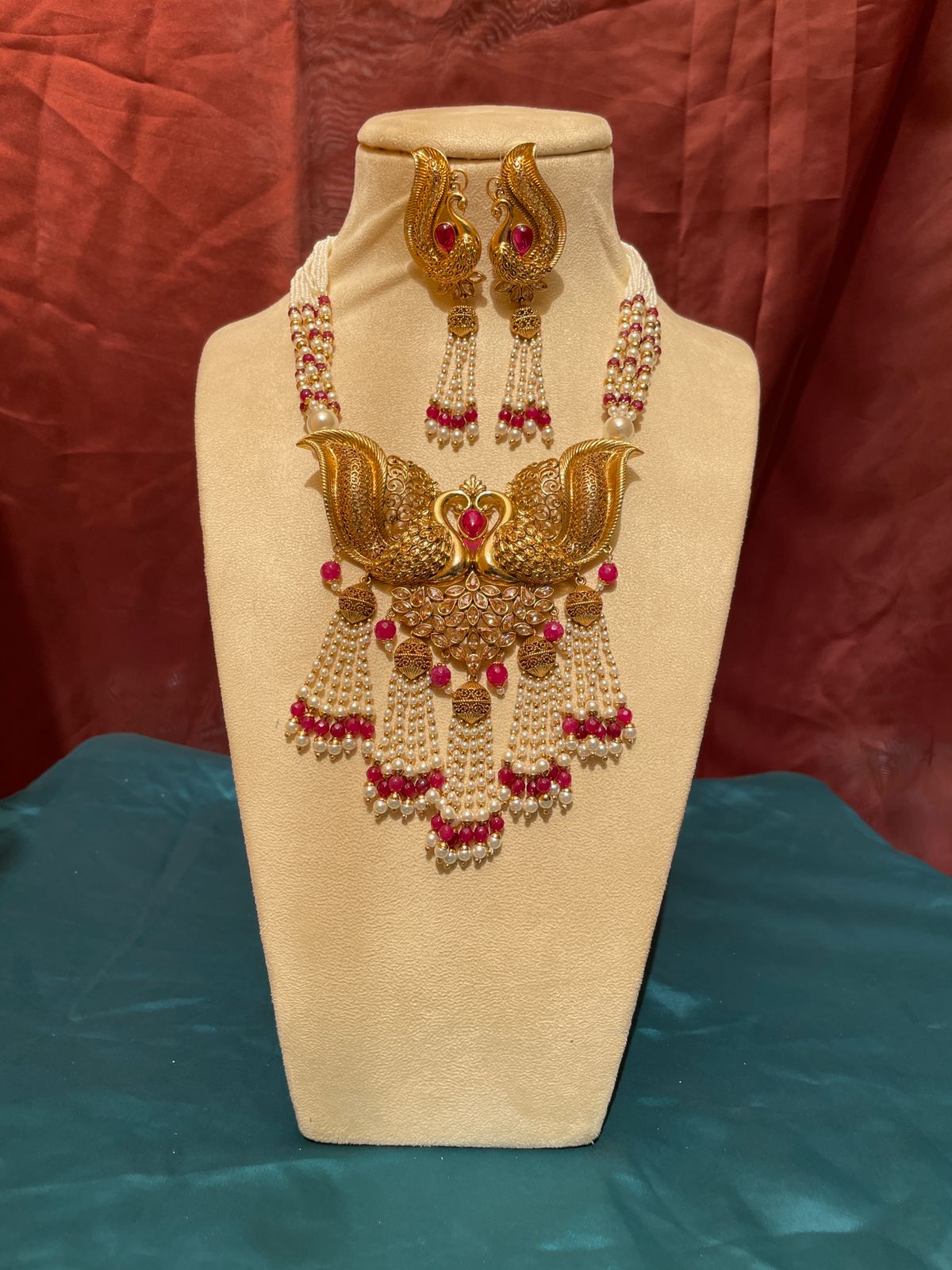Antique Golden Peacock Beautiful Necklace