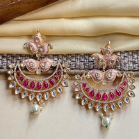 Thumbnail for Beautiful Jaipuri Kemp Meenakari Earring - Abdesignsjewellery