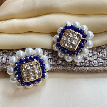 High Quality Kundan & Pearl Stud Earring