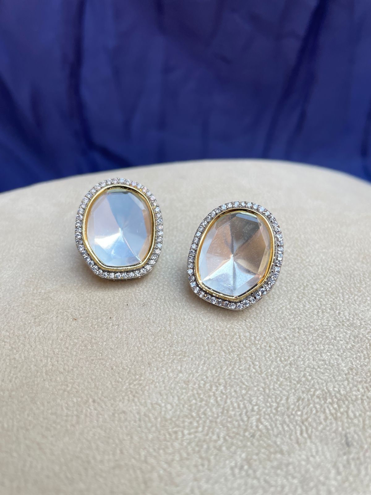 Diamond Polki Stud Earring