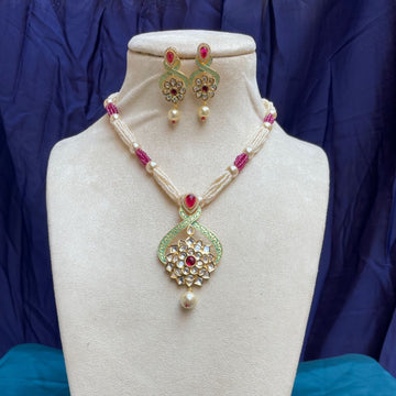 Elegant Wedding Mala & Earring - Abdesignsjewellery