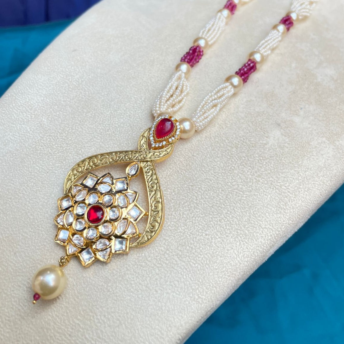 Elegant Wedding Mala & Earring - Abdesignsjewellery