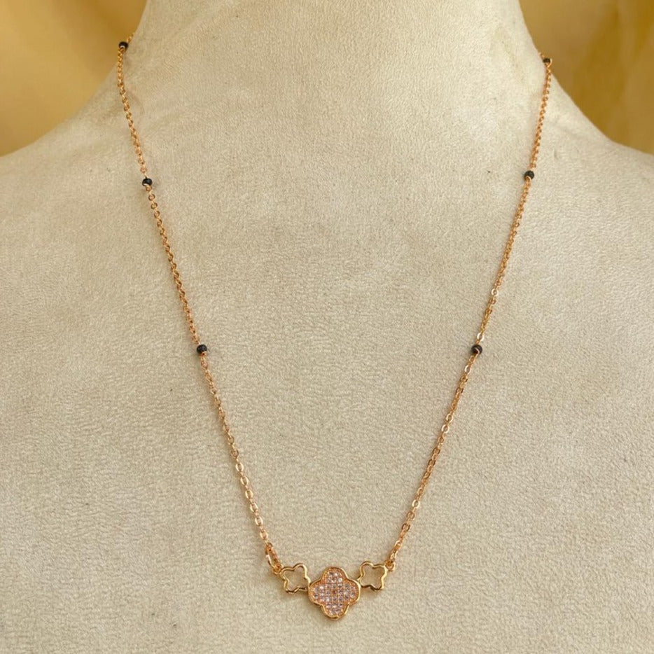 Rose Gold American Diamond Mangalsutra