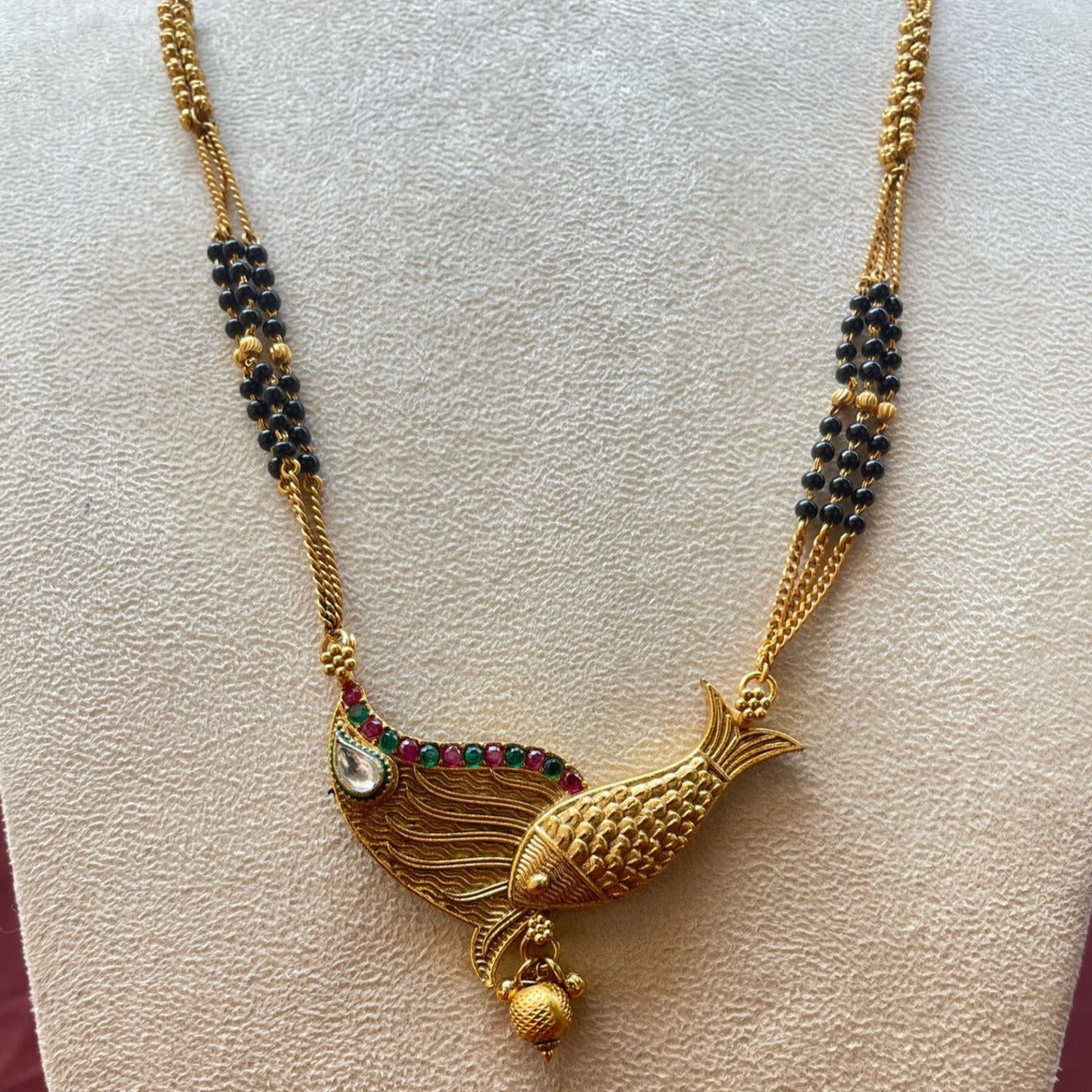 Long Antique Fish Style Mangalsutra