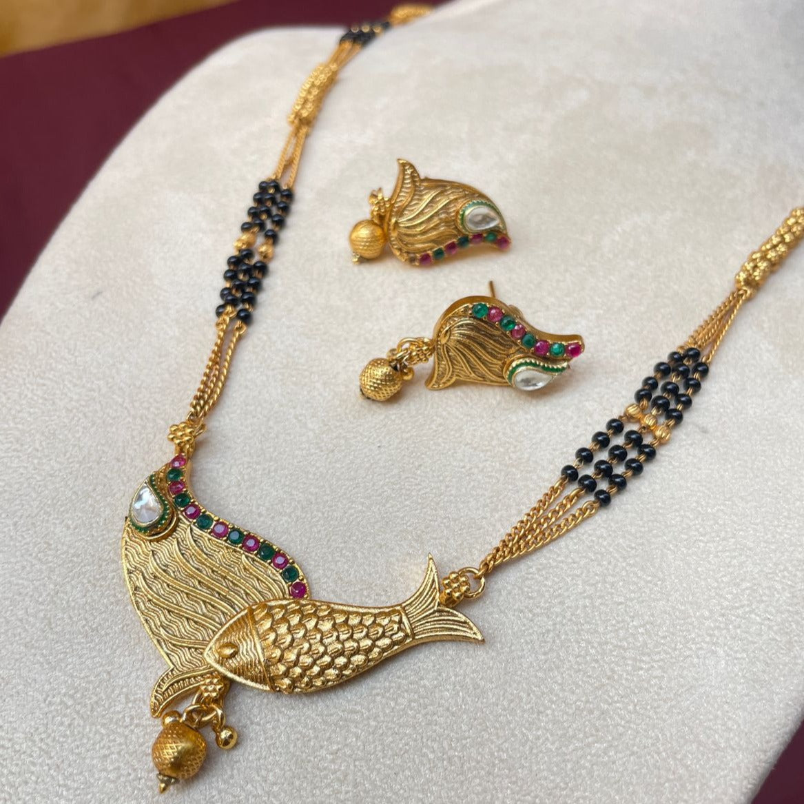 Long Antique Fish Style Mangalsutra
