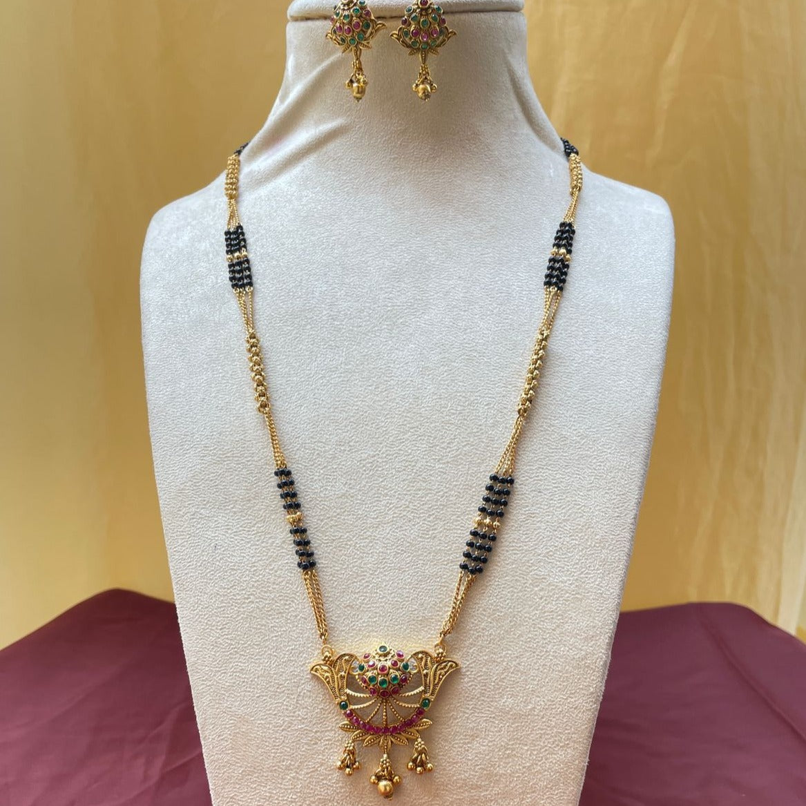 Long Antique MultiColour Mangalsutra