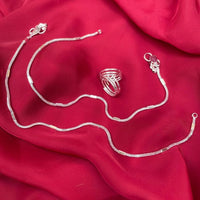 Thumbnail for Beautiful Silver Anklet & Toerings Combo Jewellery - Abdesignsjewellery