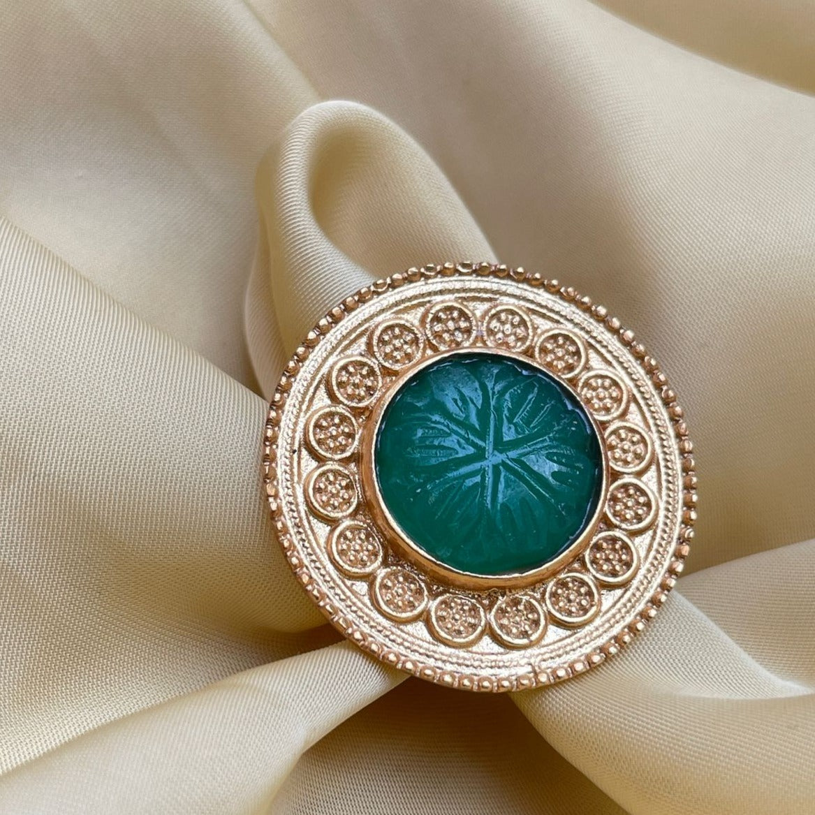 Matt Polish Hand Crafted Stone Ring