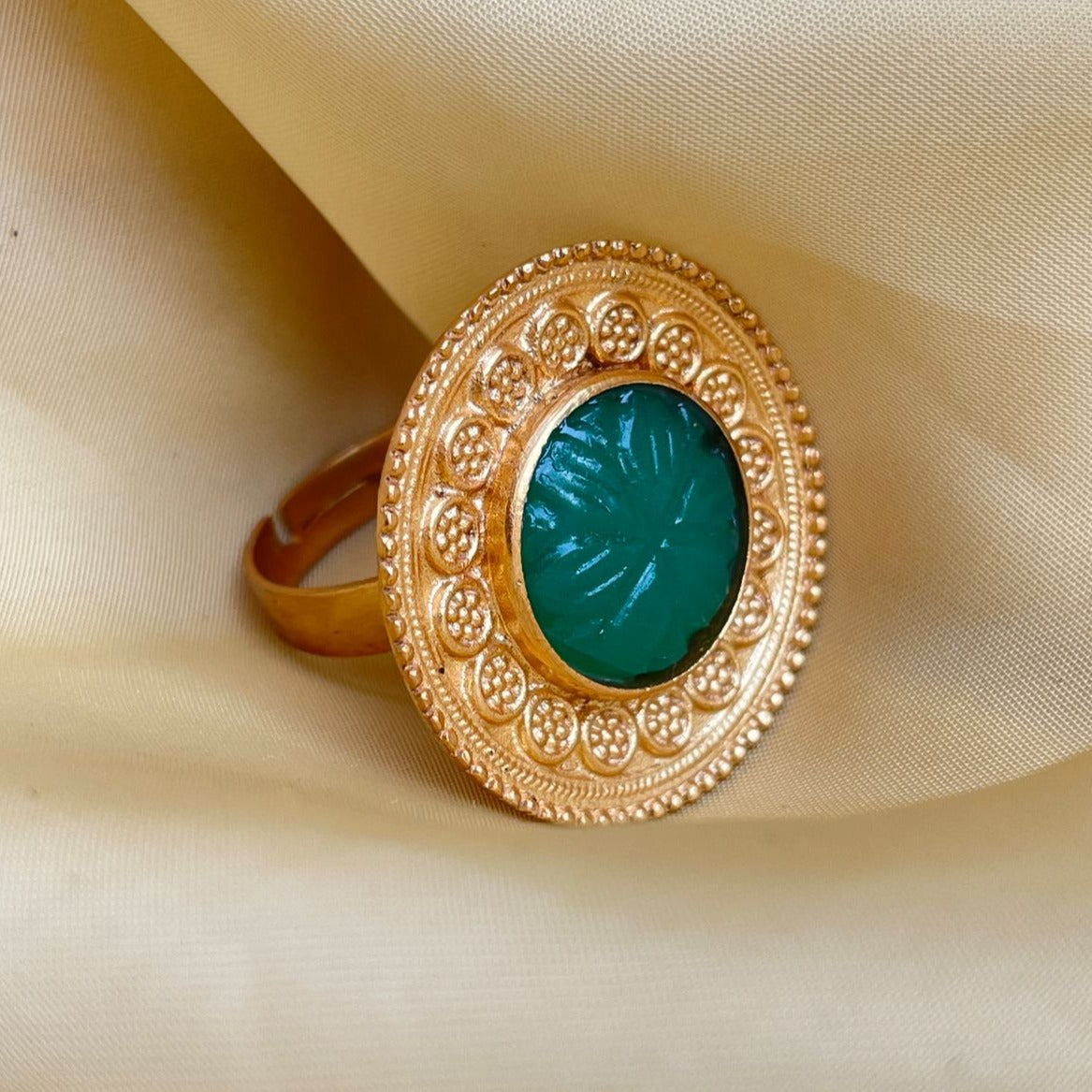 Matt Polish Hand Crafted Stone Ring