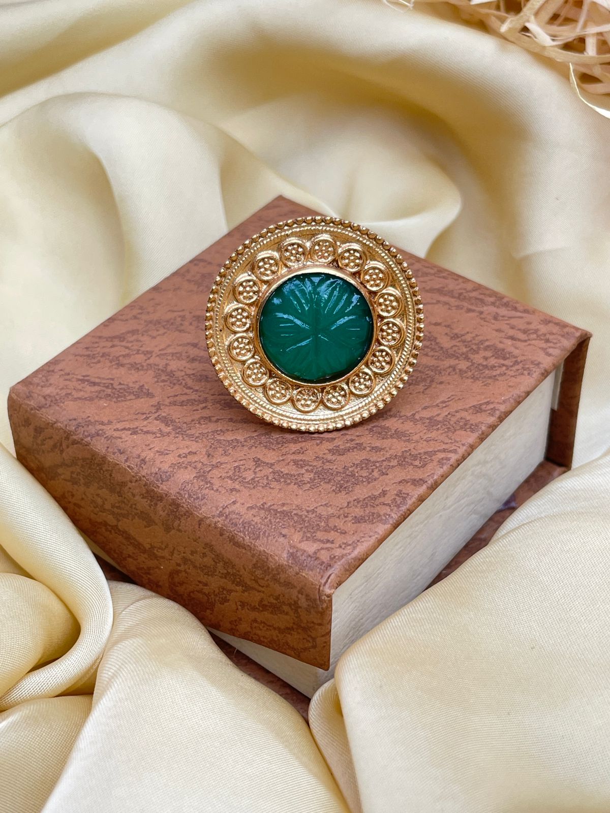 Matt Polish Hand Crafted Stone Ring