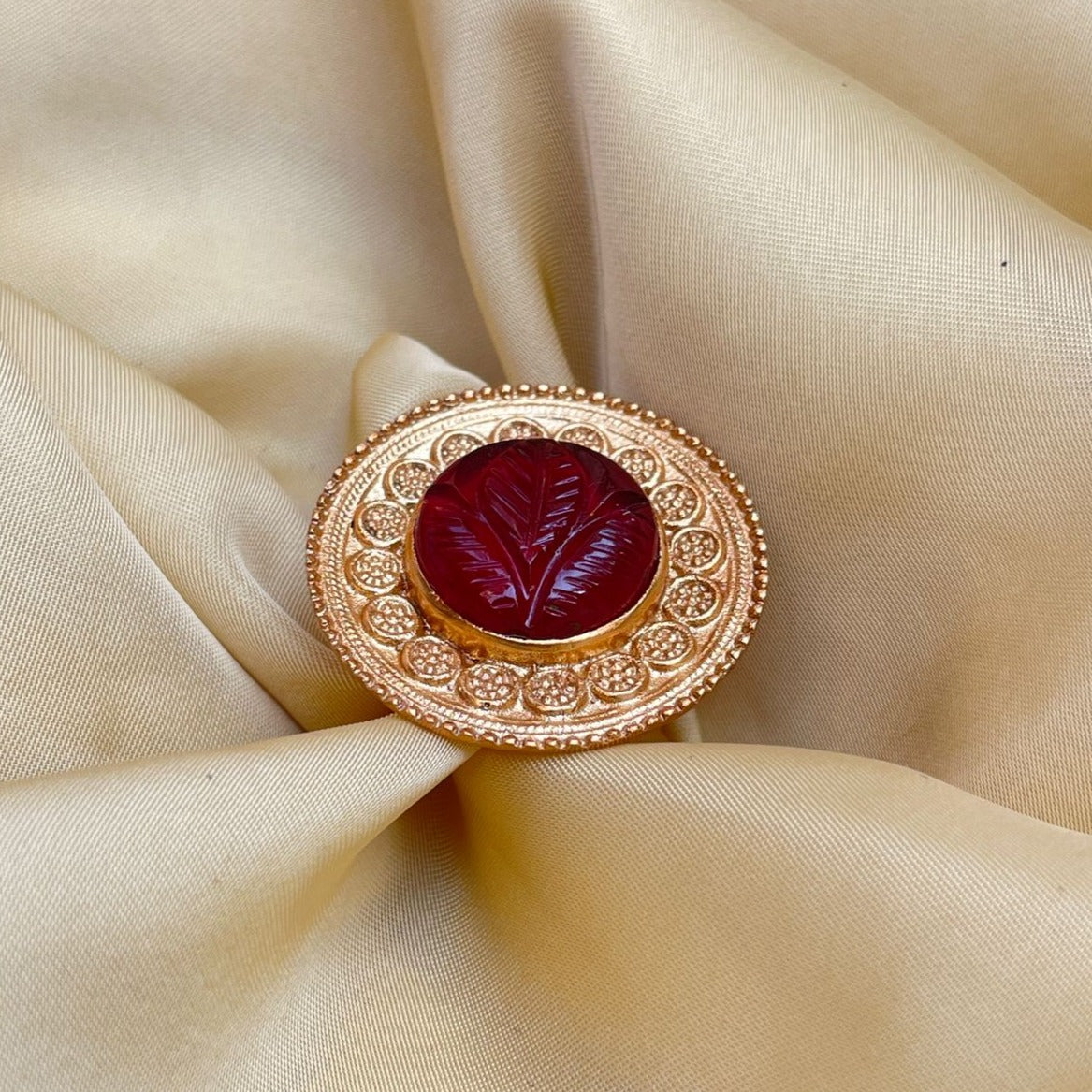 Matt Polish Hand Crafted Stone Ring