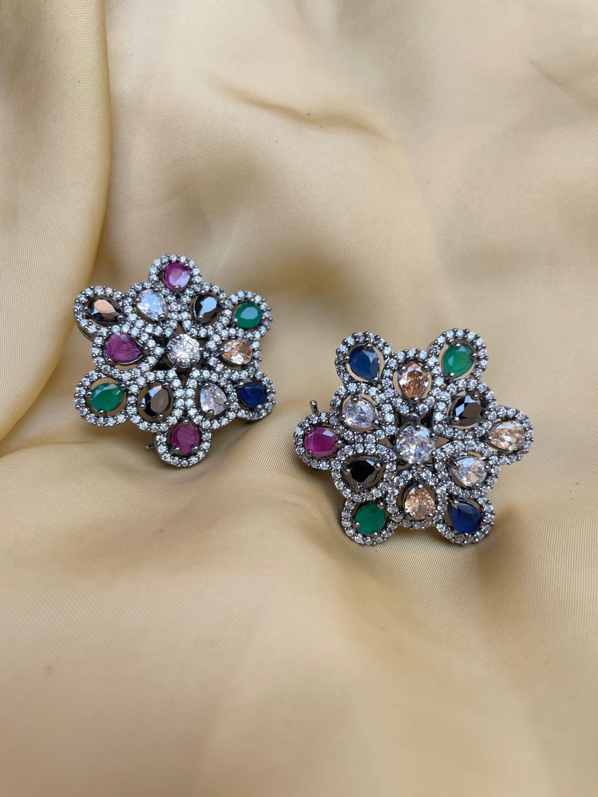 Victorian Multicoloured Flower Earrings