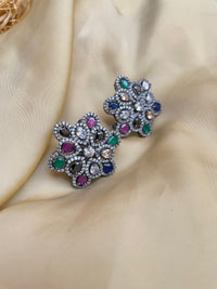 Thumbnail for Victorian Multicoloured Flower Earrings