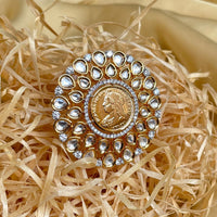 Thumbnail for Melissa Queen Gold Plated American Diamond Ring