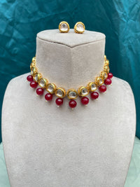 Thumbnail for Single Line Kundan Bead Choker Necklace