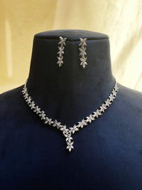 Thumbnail for Elegant Silver Flower Necklace - Abdesignsjewellery