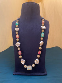 Thumbnail for Jaipuri Colourful Baroque Pearl Beads Mala