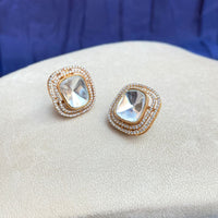Thumbnail for Uncut Gold Polki Diamond Earring